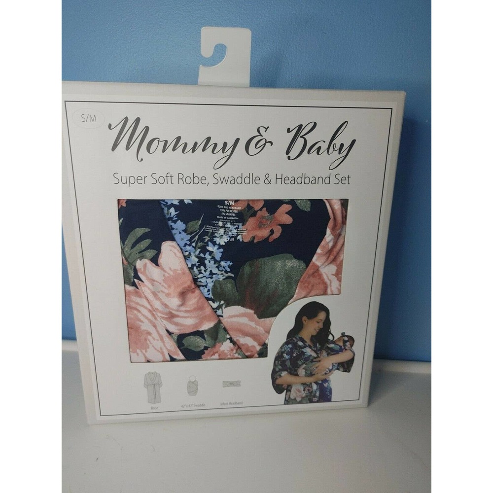 *NEW* Mommy & Baby Matching Baby Swaddle & Headband Robe Sz S/M
